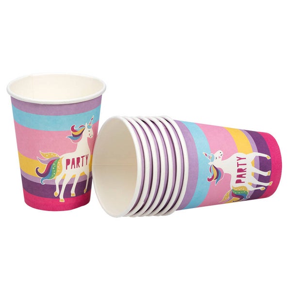 Enhörning Pappersmuggar 8st