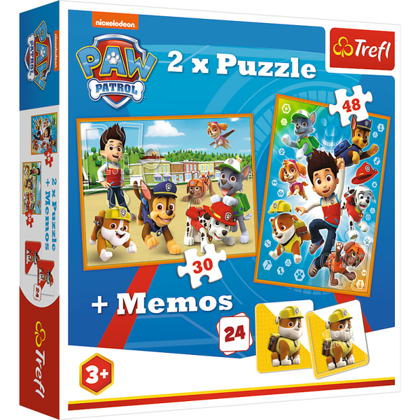 Paw Patrol 2-in-1 Pussel + Memos