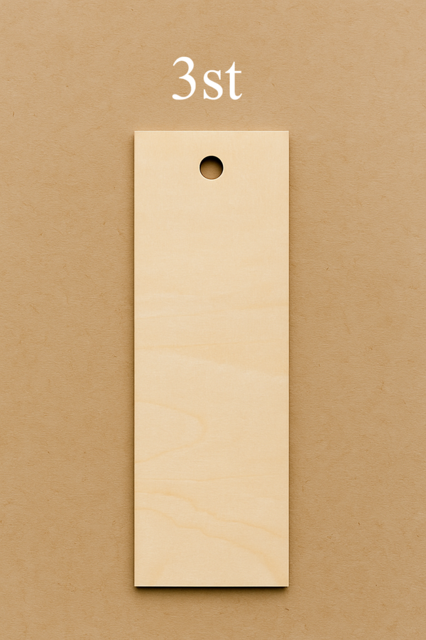 Bokmärken i trä 3st