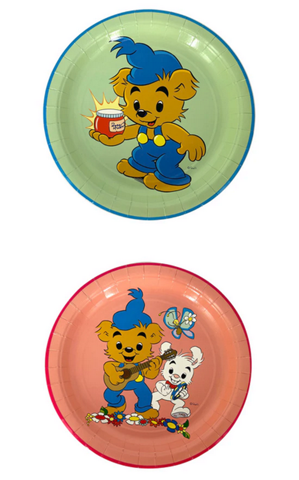 Papperstallrik 23cm, 8st, Bamse Kalas