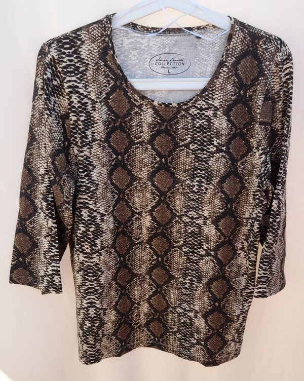 Langarmshirt 3/4-Arm Laura Torellii Gr. L
