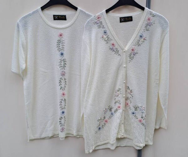Damen-Set Strickjacke & T-Shirt M