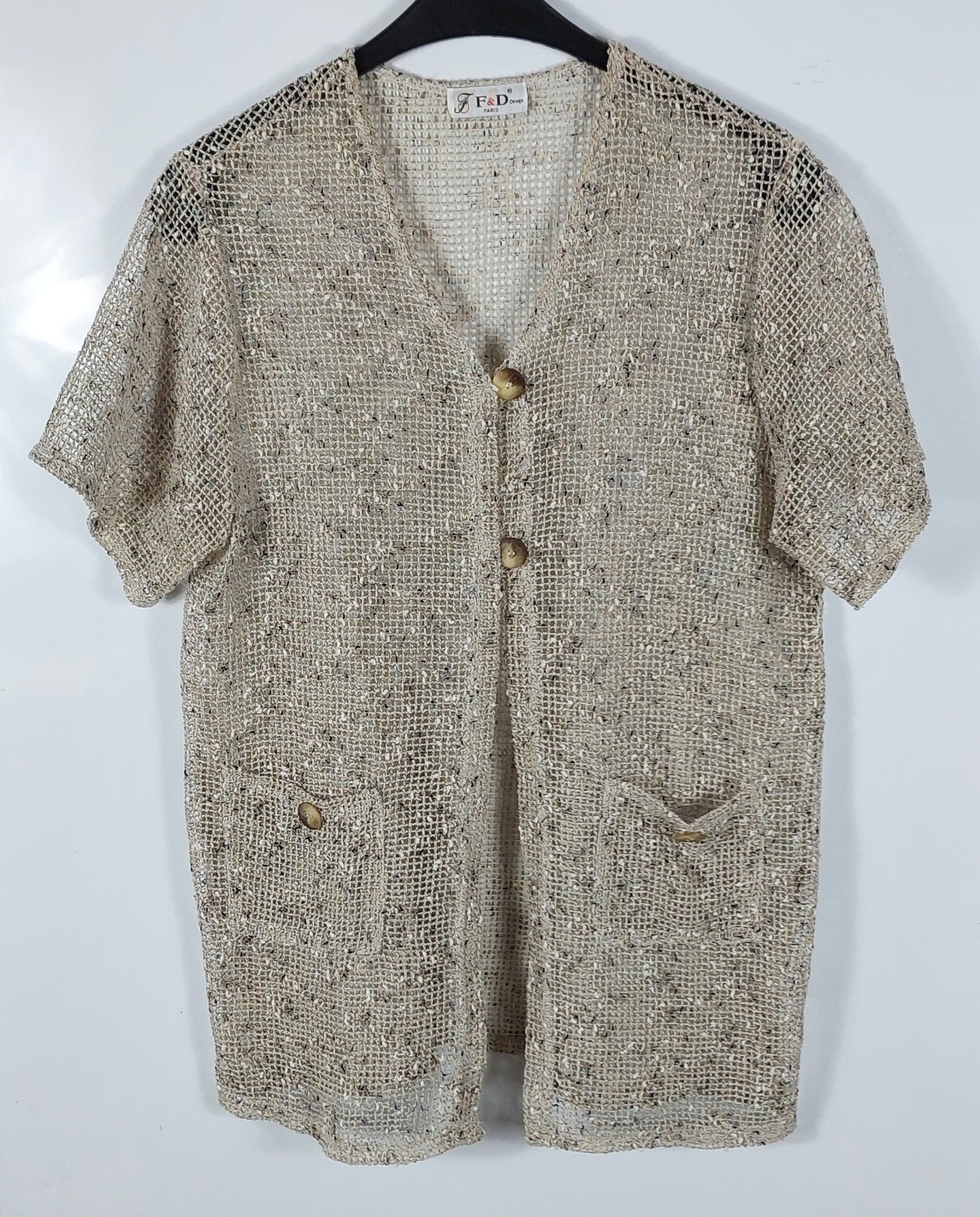Strickjacke kurzarm F&D Design Paris Gr. M