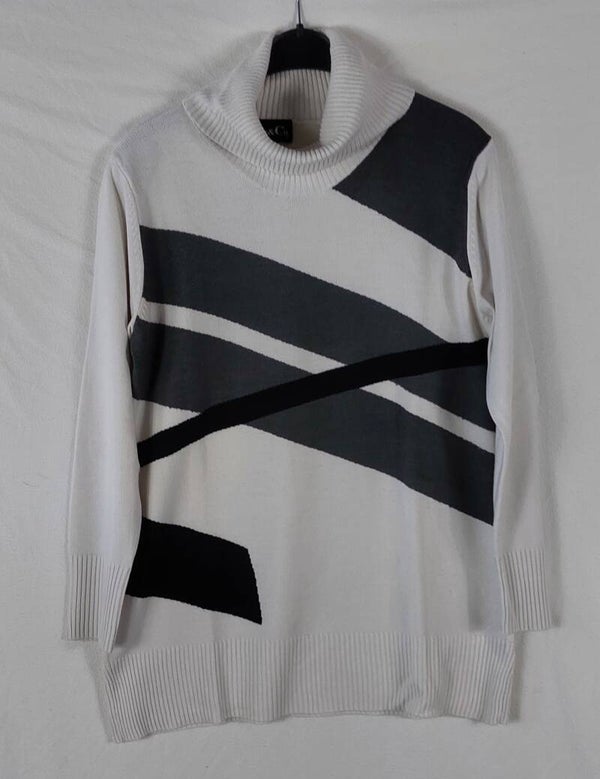 Pullover Langarm Denim&Co Gr. 40-42