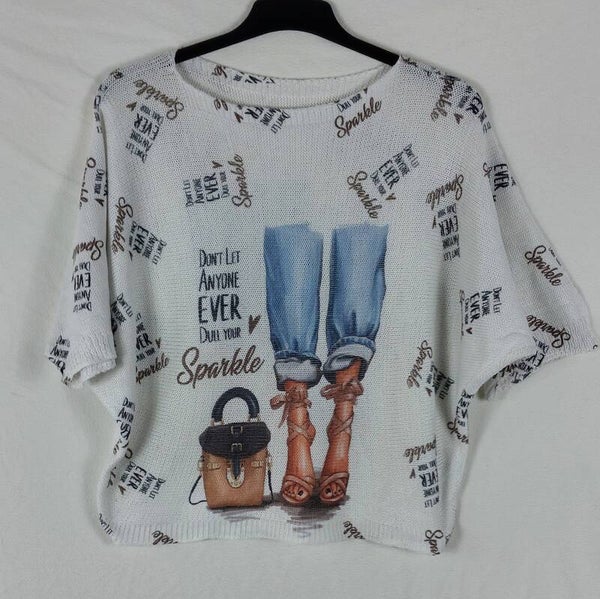 Pullover Kurzarm Ohlala Pronto Moda Gr. M-L