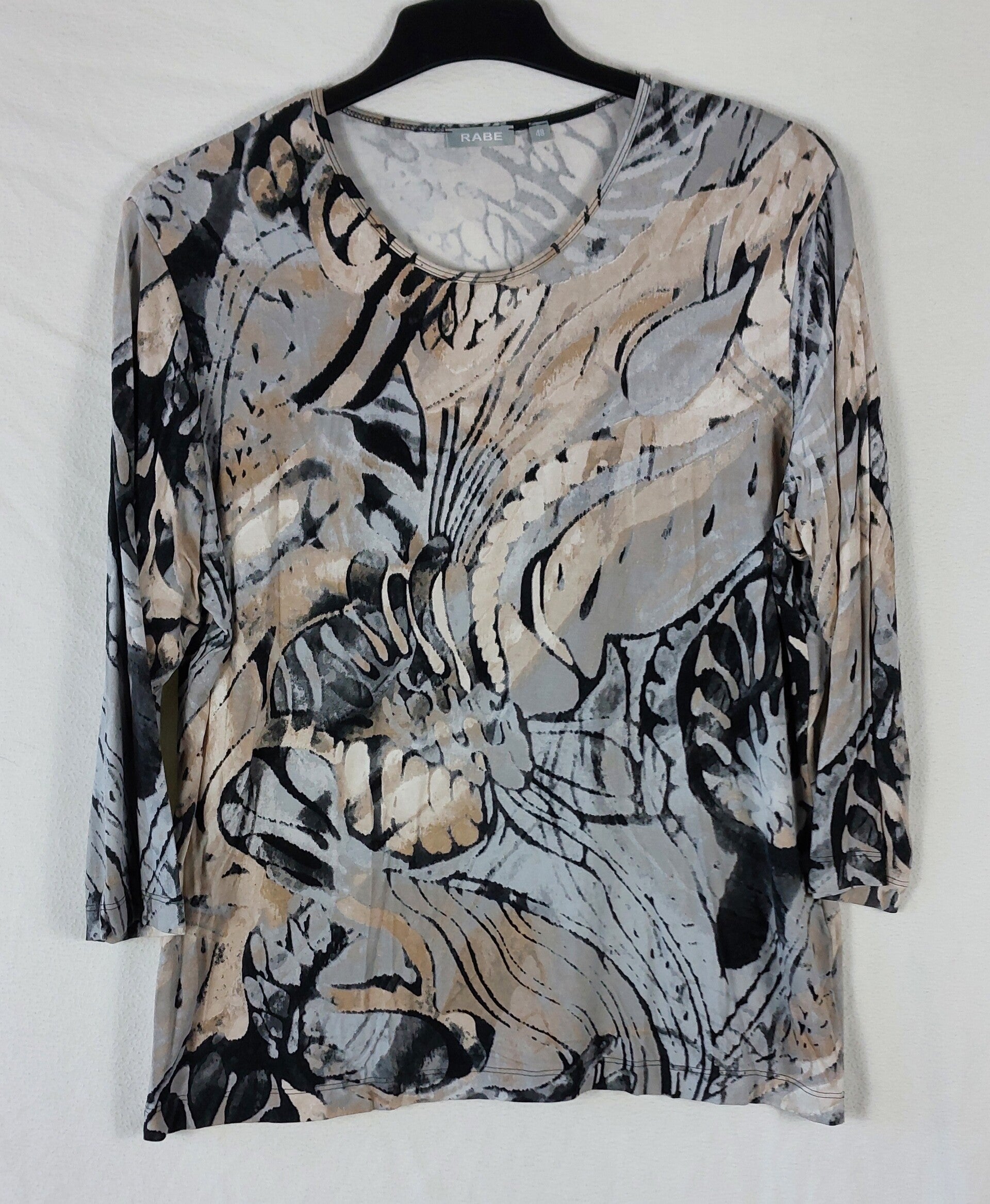Langarmshirt 3/4-Arm Rabe Gr. 48