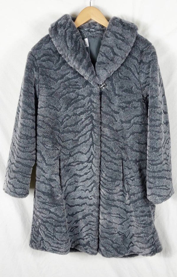 Damen Kunstpelz Mantel Gr. 40