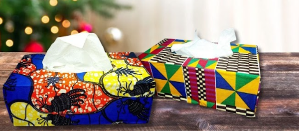 Boîte à mouchoir | tissu wax