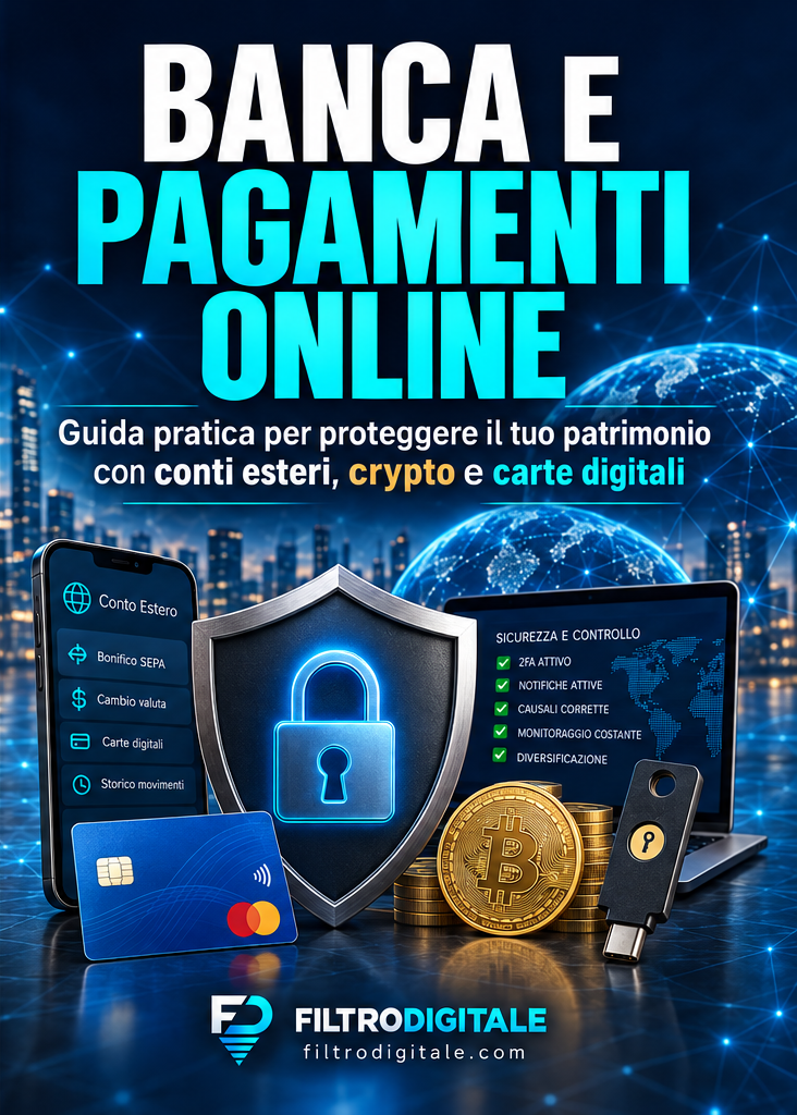 Banca e pagamenti online Guida pratica per proteggere il tuo Patrimonio, con Conti Esteri, Crypto e Carte Digitali.