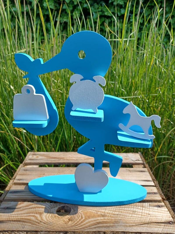 Geboortebord ooievaar