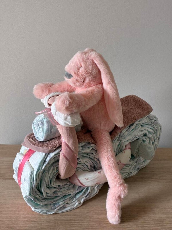 Roze brommer, kraamcadeau
