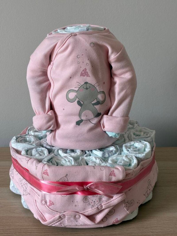 Gevulde body taart , praktisch geboortegeschenk