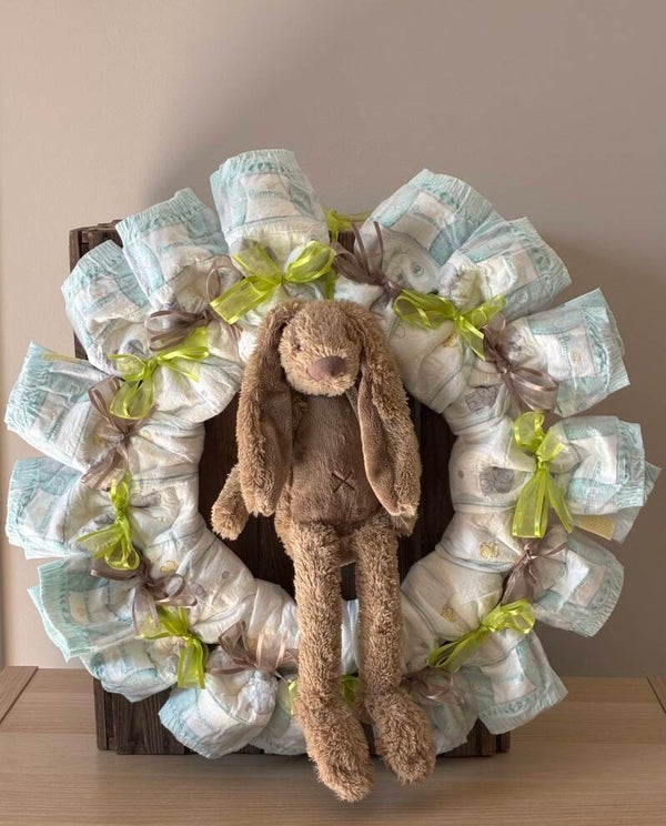 Luierkrans happy horse - geboortegeschenk