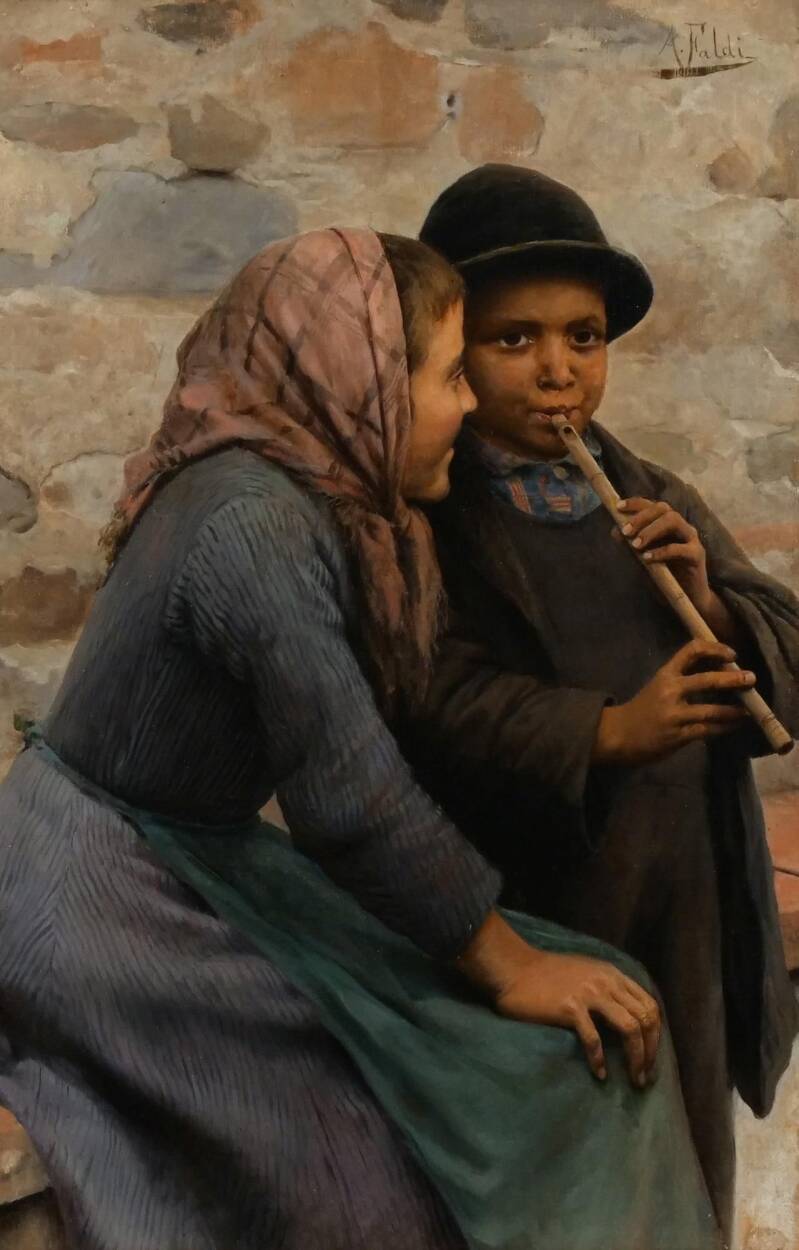 Dipinto di Arturo Faldi - Momenti Felici