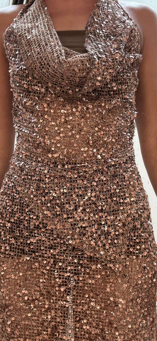 Bronze Shimmer Halter Top