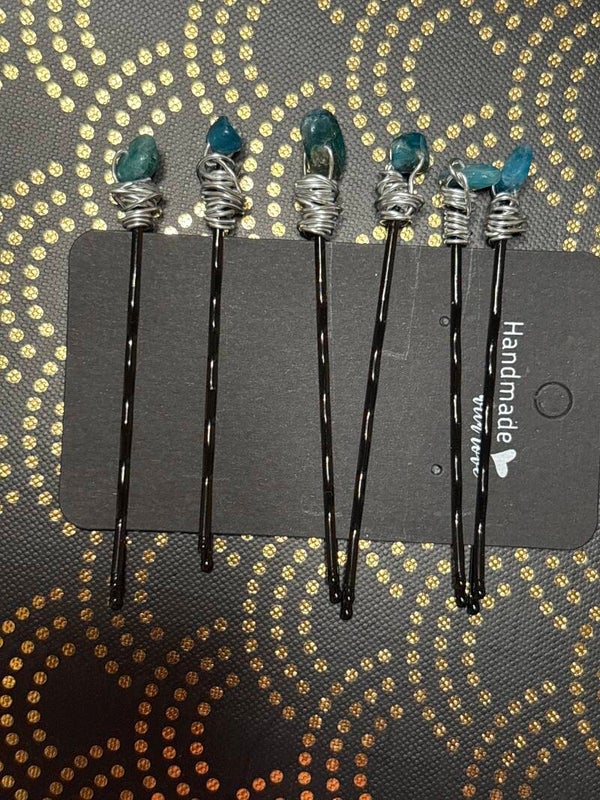 Apatite Natural Stone Hair Pins