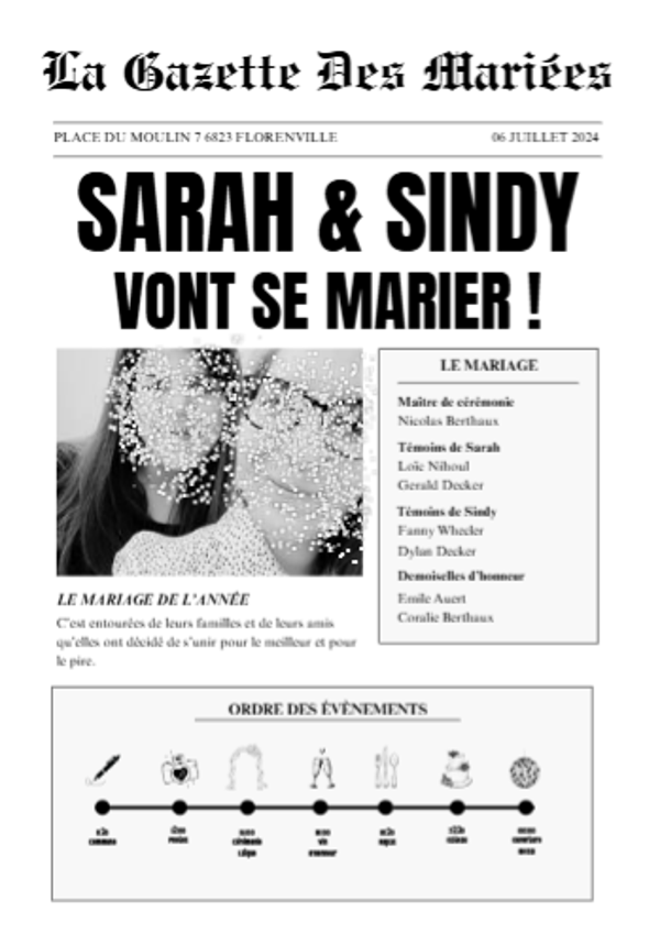 Gazette des mariés (Fichier PDF)