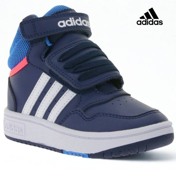 adidas Hoops Mid 3.0 Kinder Turnschuhe Retro Kleinkinder-Sneaker für Mädchen und Jungen Dunkelblau