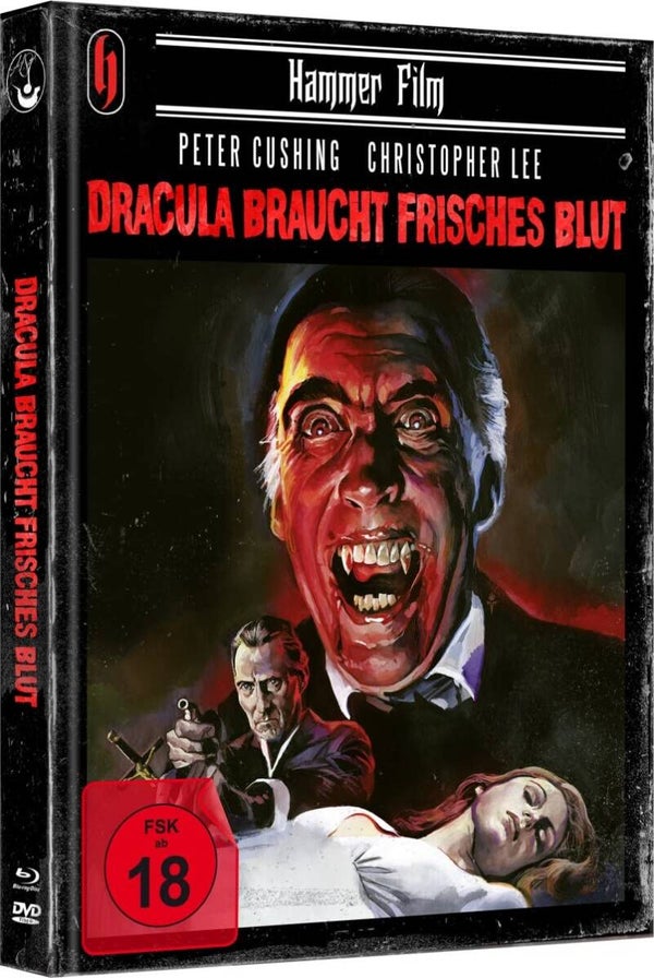 Dracula braucht frisches Blut 2 Disc Mediabook Cover A DVD + Blu-ray Chr. Lee