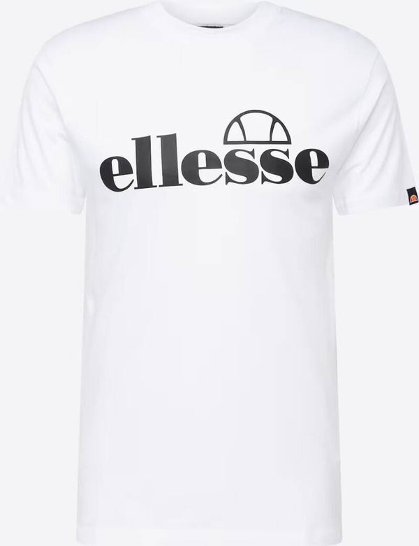 ellesse Fuenti Herren T-Shirt Baumwoll-Shirt mit Logo-Print Weiß