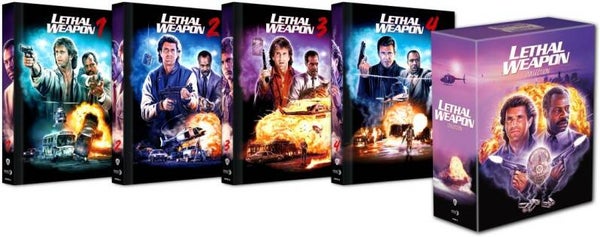 Lethal Weapon 1-4 Collection - Cover A Mediabook (5Blu-Rays+3DVDs)
