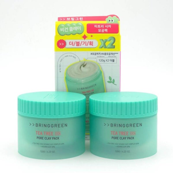 BRINGGREEN Tea Tree Cica Pore Clay Pack  - set 120g