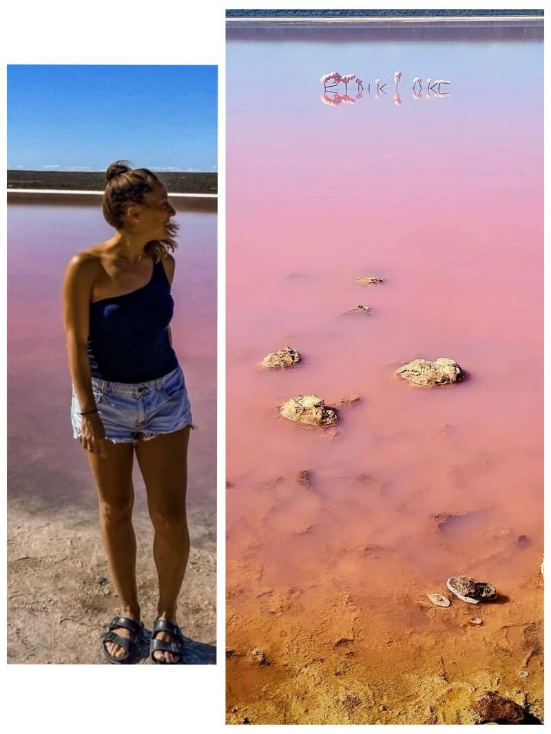 Hutt lagoon lago rosa