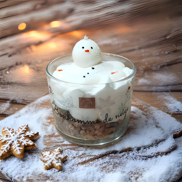 Bougie gourmande Bonhomme de neige