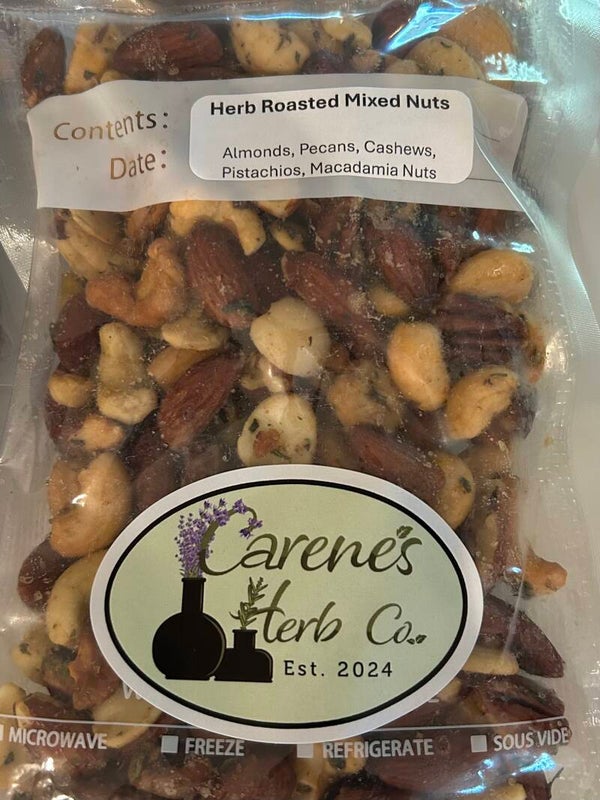 Herb flavored nuts