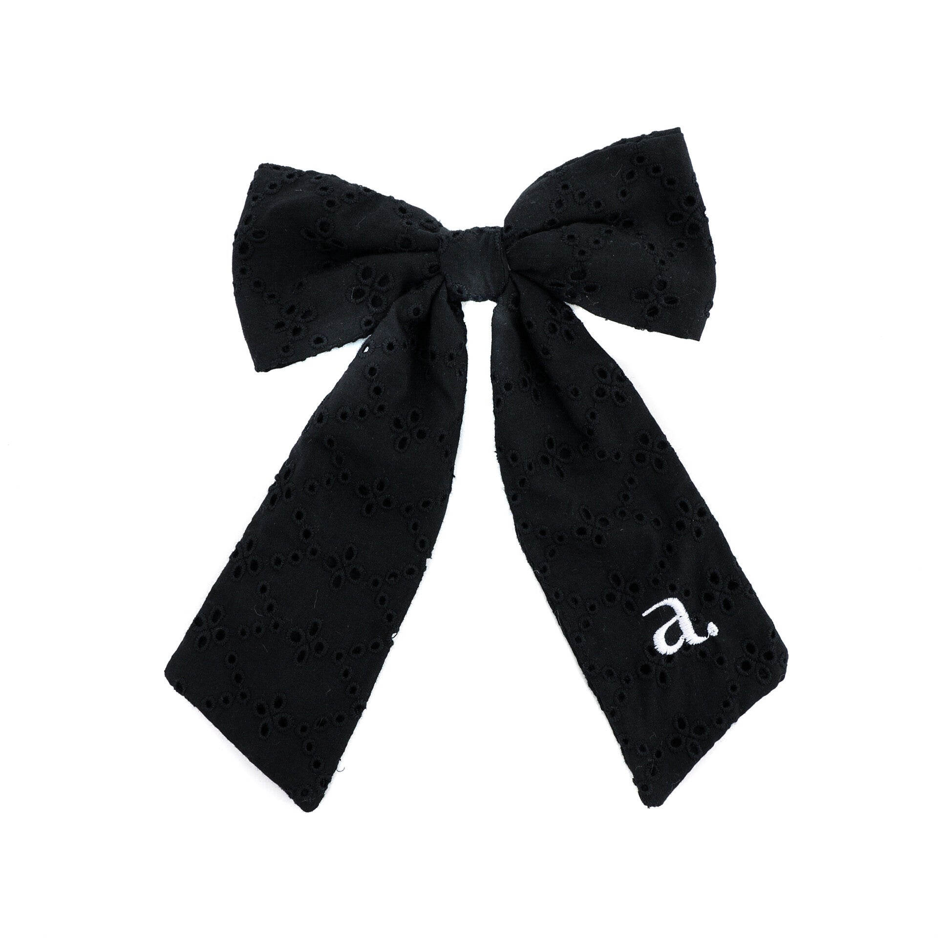 Black Eyelet Bow