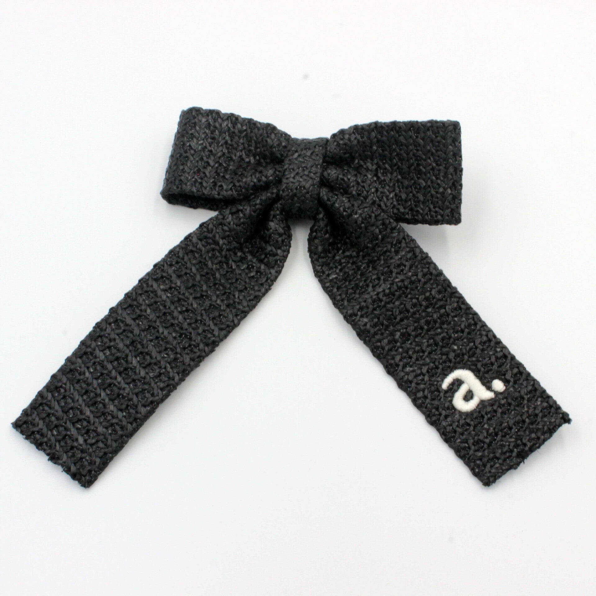 Black Raffia Bow