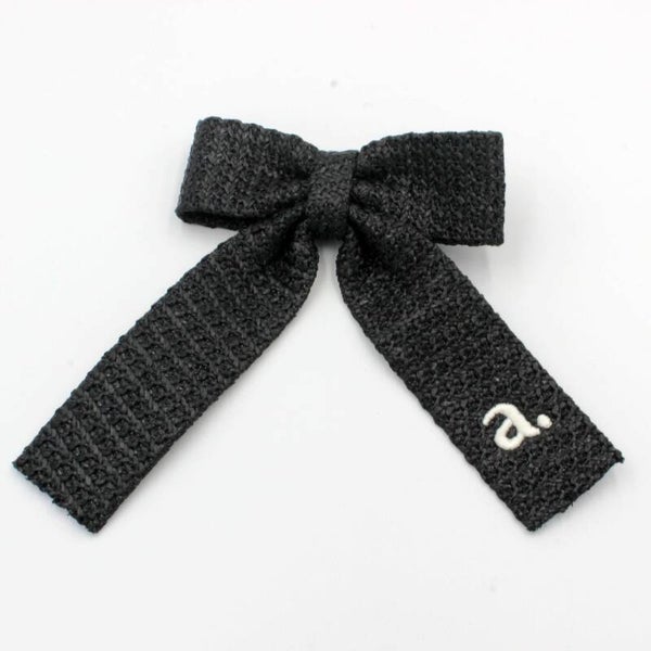 Black Raffia Bow