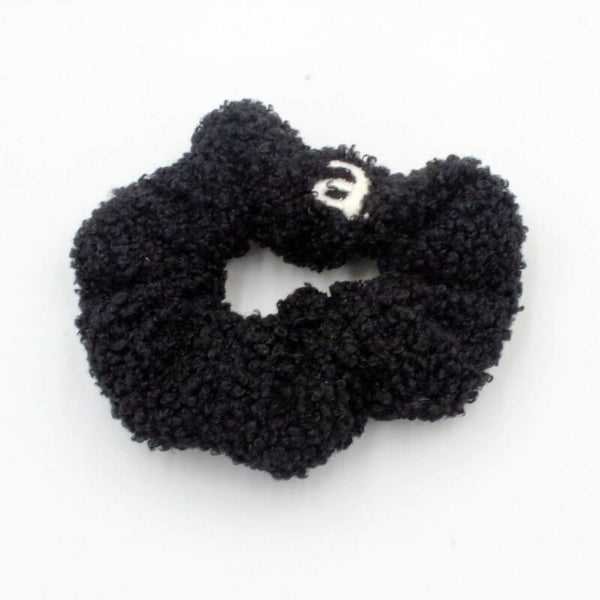 Black Sherpa Scrunchie