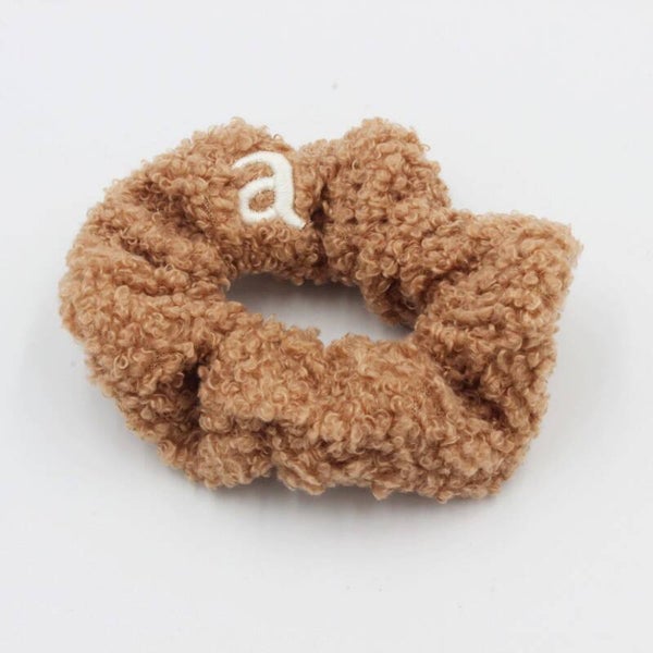 Brown Sherpa Scrunchie