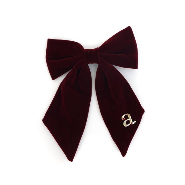 Burgundy Velvet Bow
