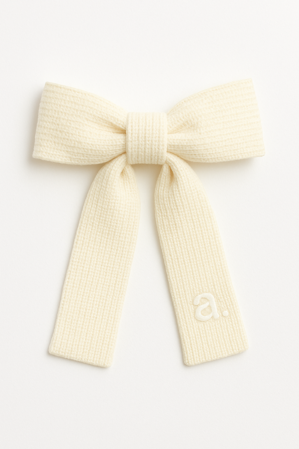 Cream Knit Bow