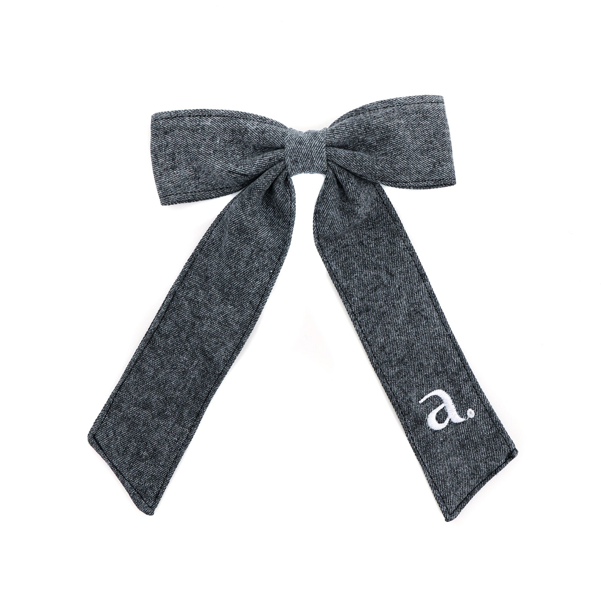 Grey Denim Bow