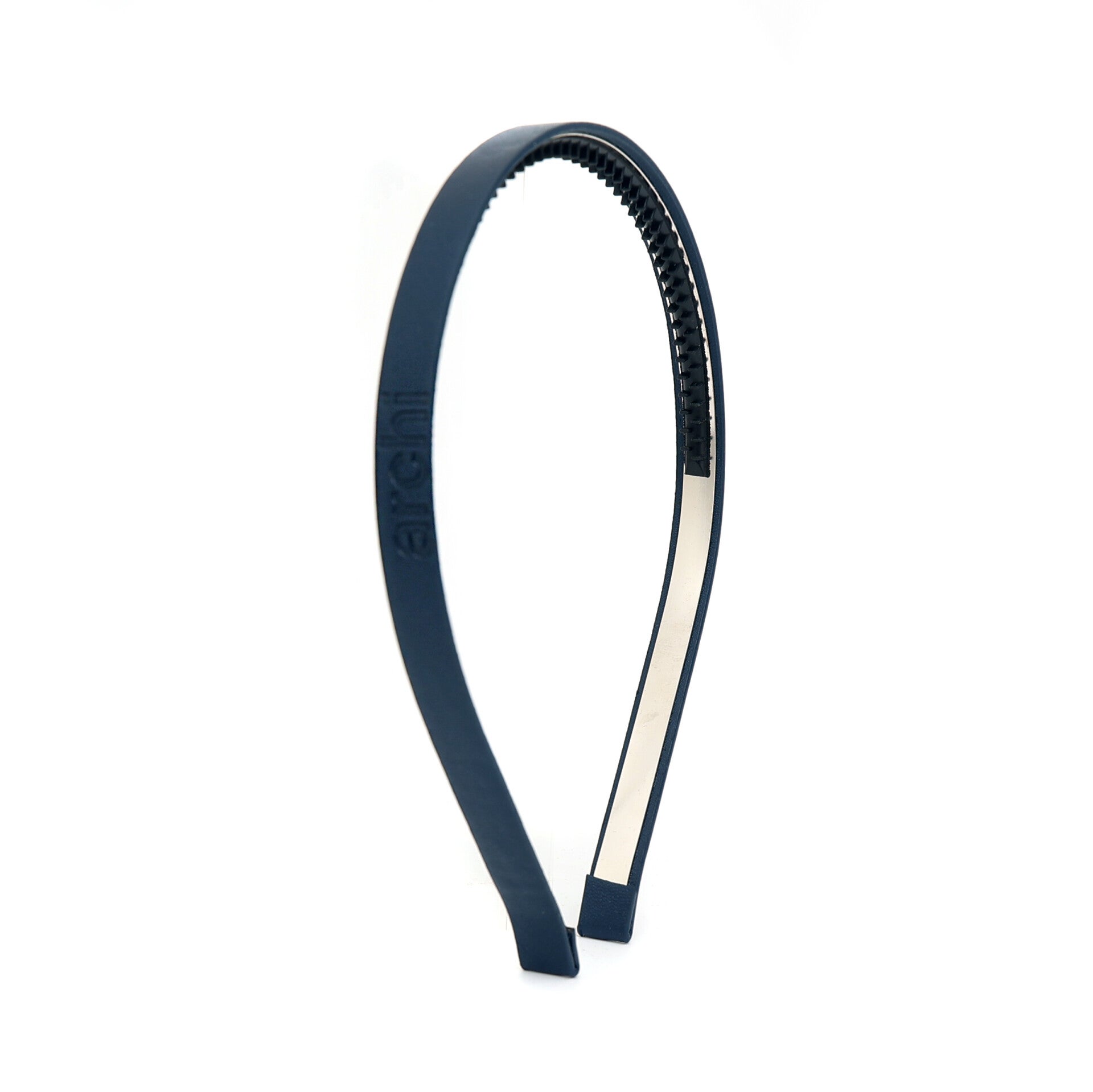 Navy Leather Headband