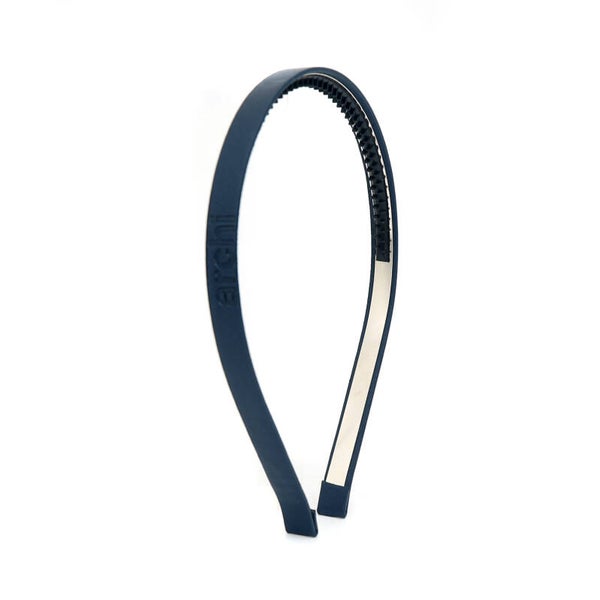 Navy Leather Headband