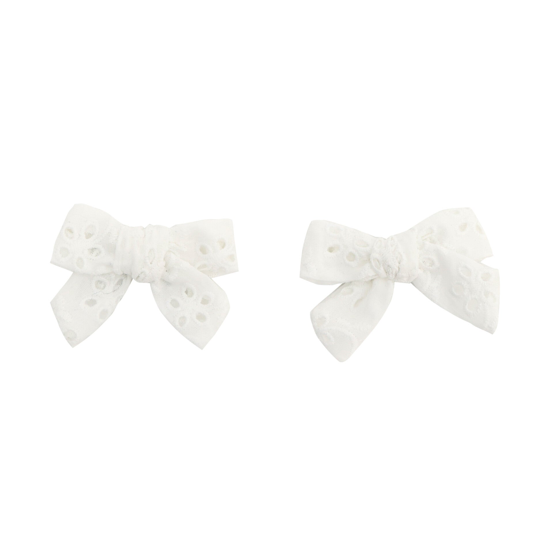 White Eyelet Mini Bows