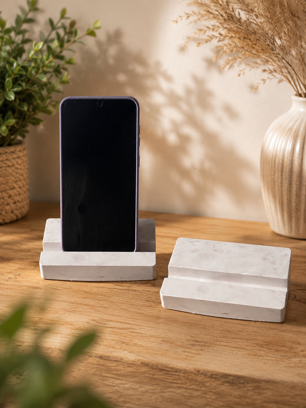 Porte téléphone en résine minéral