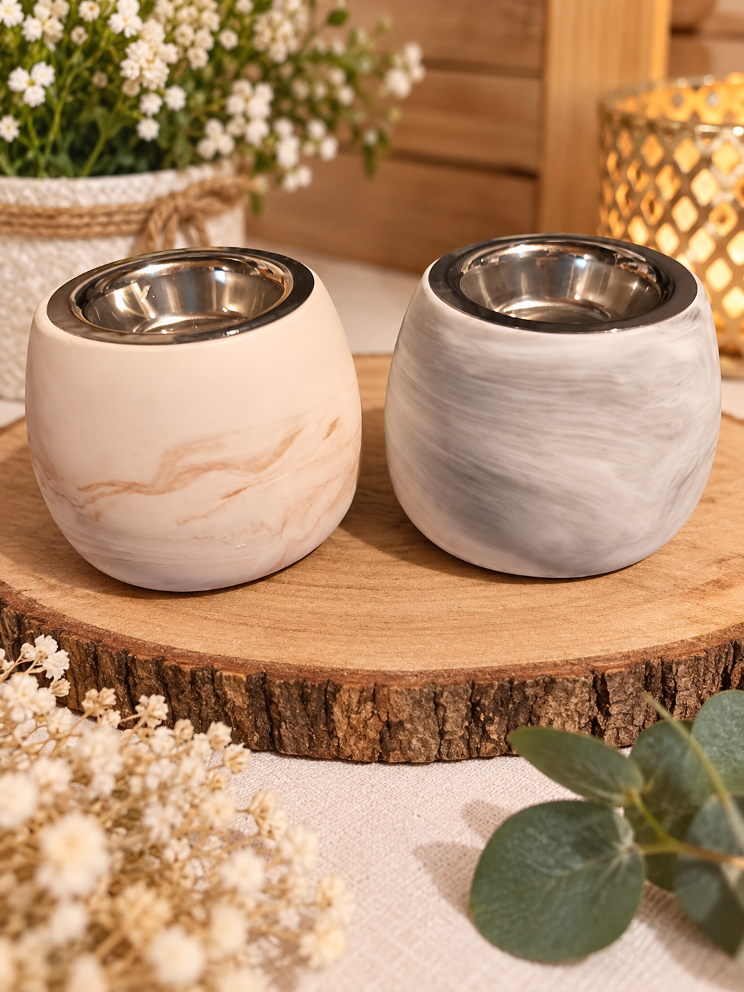 Brûleur de fondants parfumés en résine minérale