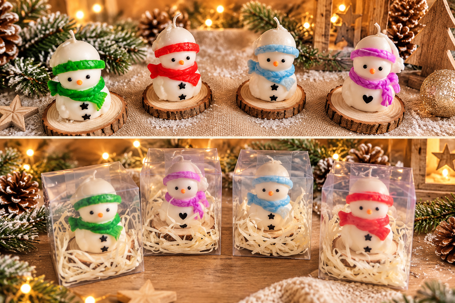 Bougie Bonhomme  de neige