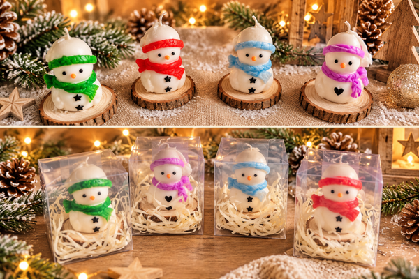 Bougie Bonhomme  de neige