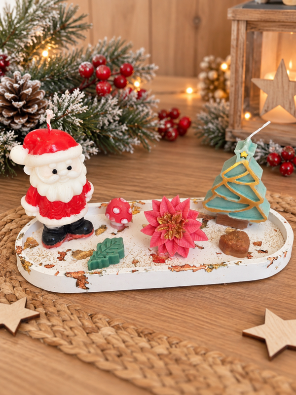 🎄 Plateau de Noël décoratif – Création artisanale