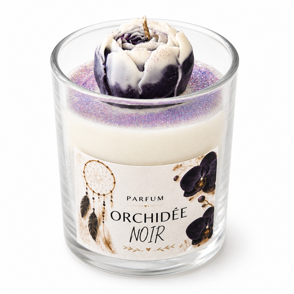 Bougie  parfum "Orchidée noir"