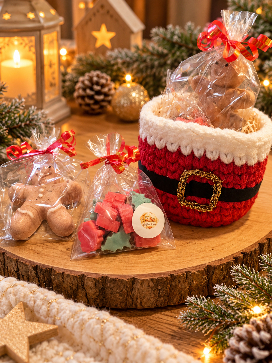 Pot de Noël  et ses fondants  parfumés 100g