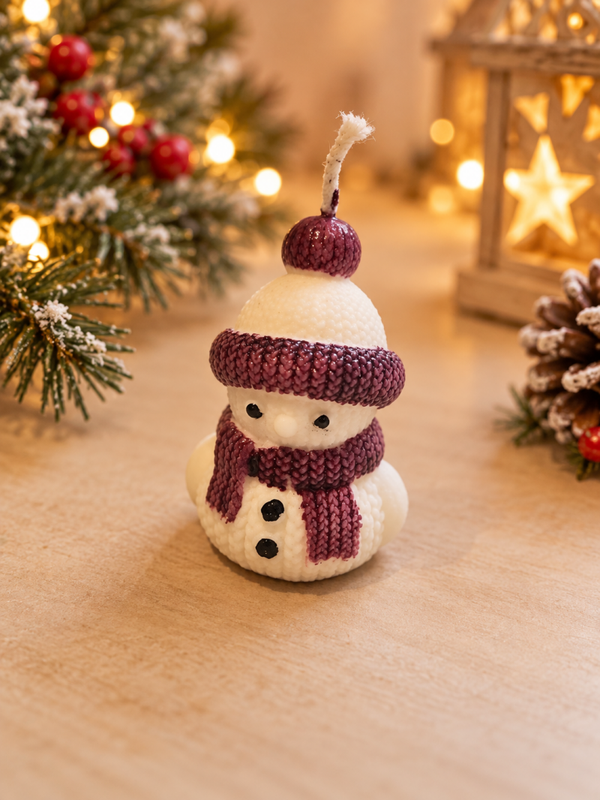 Bougie mini bonhomme de neige 28 g