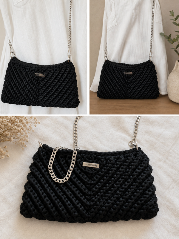 Pochette fait à la main au crochet