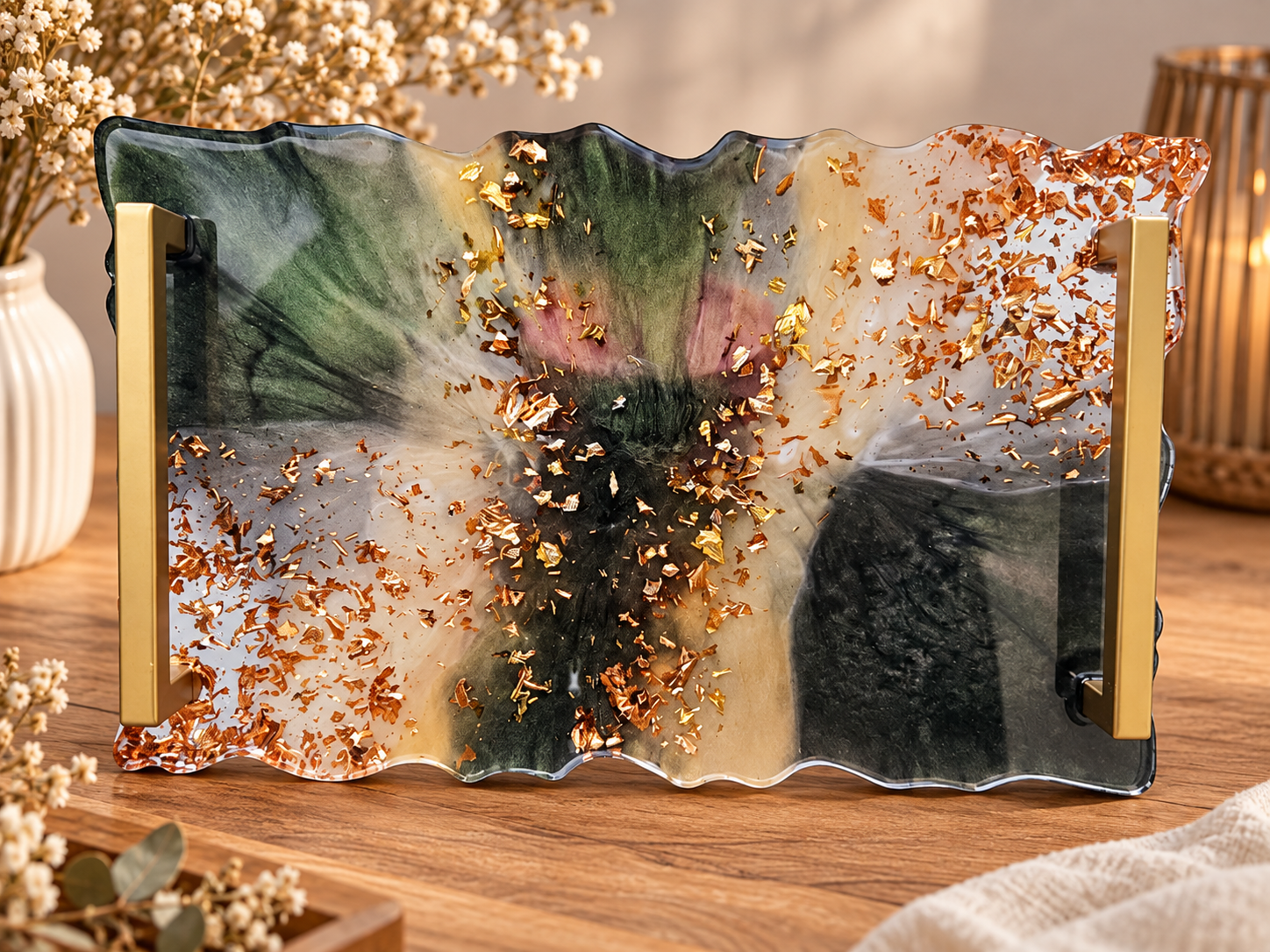 Plateau en résine epoxy